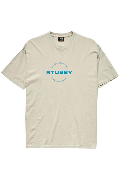 Stussy Mens City Circle SS T Shirt White - OEXPV7236